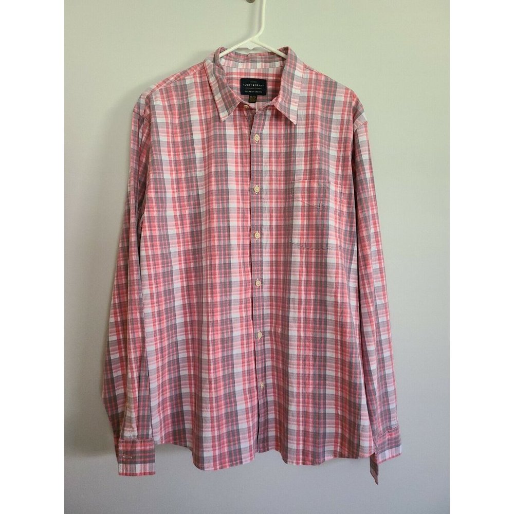 Lucky Brand Saturday Stretch Long Sleeve Button Down Mens XL